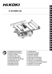 HIKOKI C 3610DRJ Instrucciones De Manejo