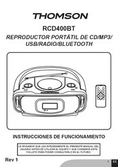 THOMSON RCD400BT Instrucciones De Funcionamiento