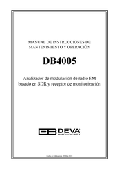 DEVA Broadcast DB4005 Manual De Instrucciones De Mantenimiento Y Operación