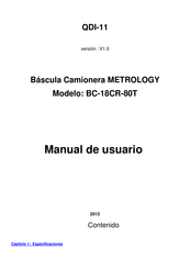 Metrology BC-18CR-80T Manual De Usuario