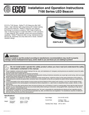 Ecco Reflex 7100 Serie Instrucciones De Instalación Y Funcionamiento