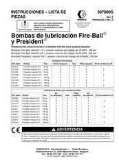 Graco Fire-Ball President 241040 Instrucciones - Lista De Piezas