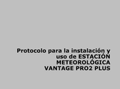 VANTAGE PRO2 PLUS Instalación Y Uso