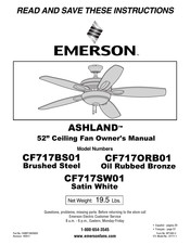 Emerson ASHLAND CF717SW01 El Manual Del Propietario