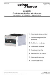 Spirax Sarco LCS3051 Instrucciones De Instalación Y Mantenimiento