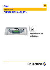 De Dietrich Elitec DIEMATIC 3 GL27 Instrucciones De Instalación