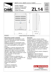 CAME ZL14 Manual De Instrucciones