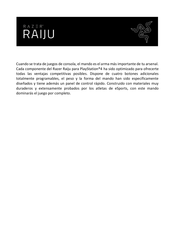 Razer RAIJU Manual De Instrucciones