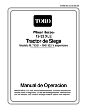 Toro Wheel Horse 12-32 XLE Manual De Operación