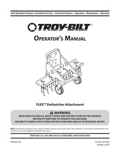 Troy-Bilt FLEX Dethatcher Manual Del Operador