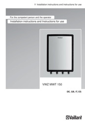 Vailant VWZ MWT 150 Instrucciones De Instalacion Y Uso