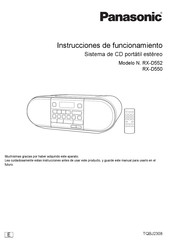 Panasonic RX-D552 Instrucciones De Funcionamiento