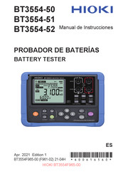 Hioki BT3554-50 Manual De Instrucciones