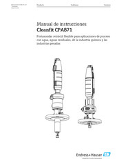 Endress+Hauser Cleanfit CPA871 Manual De Instrucciones