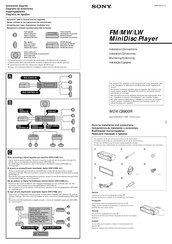 Sony MDX-C8900R Instalación / Conexiones