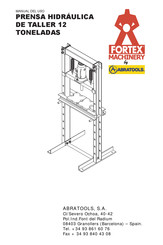 ABRATOOLS FORTEX MACHINERY FTX12006 Manual Del Uso