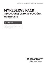 SOLARWATT MYRESERVE PACK Manual Del Usuario