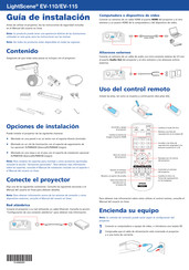 Epson LightScene EV-110 Guia De Instalacion