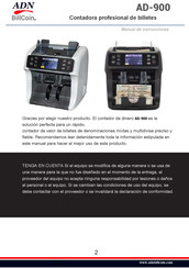 ADN BillCoin AD-900 Manual De Instrucciones