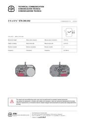 Swatch ETA 280.002 Comunicación Técnica