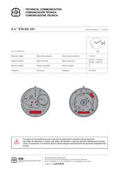 Swatch ETA E61.031 Comunicación Técnica