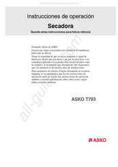 Asko T793 Instrucciones De Operación