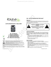 Ibiza sound PRO15A-BT Manual De Instrucciones