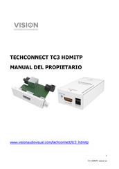 Vision TECHCONNECT TC3 Manual Del Propietário