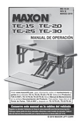 Maxon TE-15 Manual De Operación