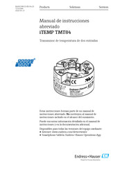 Endress+Hauser iTEMP TMT84 Manual De Instrucciones Abreviado