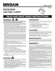 Broan 744LED Instrucciones De Montaje