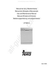 Teka LP 800 S Manual De Uso Y Mantenimiento