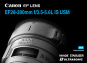 Canon EF28-300mm f/3,5-5,6L IS USM Instrucciones