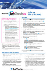 LaMotte WaterLink SpinTouch DW Guia De Inicio Rapido