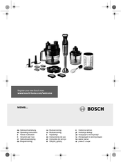 Bosch MSM8 Serie Instrucciones De Uso