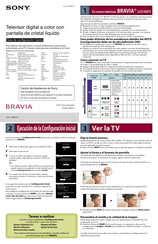 Sony BRAVIA KDL-32BX311 Guía De Configuración Rápida