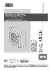 BFT Q.BO TOUCH Instrucciones De Instalación