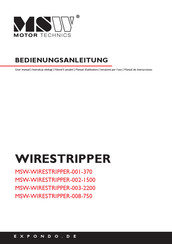 MSW WIRESTRIPPER-002-1500 Manual De Instrucciones