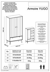 BOBOCHIC Armoire YUGO Instrucciones De Montaje