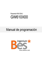 Bes Ingenium GW610X00 Manual De Programación