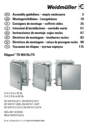 Weidmuller Klippon TB MH Instrucciones De Montaje