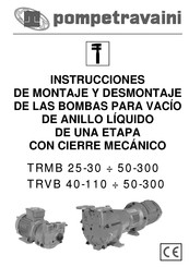 POMPETRAVAINI TRVB 40-110 Instrucciones De Montaje Y Desmontaje