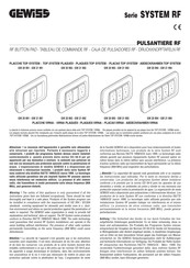 Gewiss SYSTEM RF Serie Manual Del Usuario