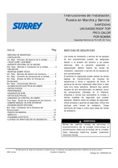 SURREY 549FZX240 Instrucciones De Instalación, Puesta En Marcha Y Service