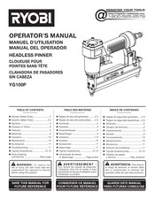 Ryobi YG100P Manual Del Operador