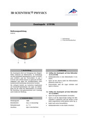 3B SCIENTIFIC PHYSICS U19106 Instrucciones De Uso