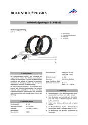 3B SCIENTIFIC PHYSICS U19105 Instrucciones De Uso