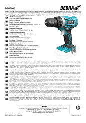 DEDRA DED7040 Manual De Instrucciones Con La Carta De Garantía