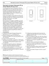 Lutron Maestro RF MRF2S-8SSV Manual De Instrucciones