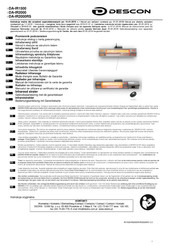 Descon DA-IR2000RS Manual De Instrucciones Con La Carta De Garantía